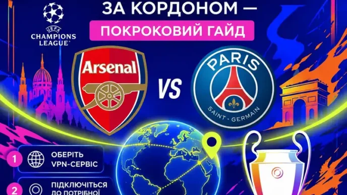 Як дивитися Арсенал - ПСЖ за кордоном