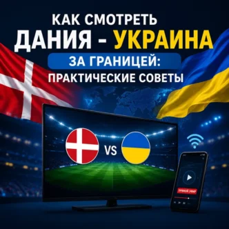 Как смотреть Дания - Украина за границей