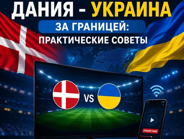 Как смотреть Дания - Украина за границей