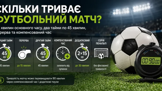 Скільки триває футбольний матч